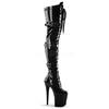 Pleaser - FLAMINGO3028 Platform Overknee Boots - Pole dance shoes - Black Product image